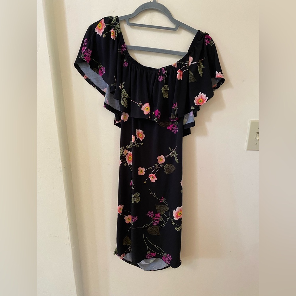 MyBump Luke 2:40 Maternity Dress Bundle (2) Floral & Polka Dot Ruffle Bodycon M - Picture 4 of 13